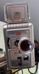 Vintage Kodak Brownie Automatic Movie Camera F/2.3 w/2-Lamp Movie Lights Untestd