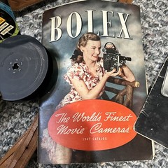 Bolex Hg-H16 H8 Vtg 16mm Movie Camera-Works! Leather case & 1947 catalog incl.