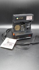 Vintage Polaroid 600 Land Camera Sun AutoFocus 660 w Tags Flash 1981 WORKS GREAT