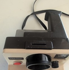Polaroid One Step Land Camera Rainbow Stripe Strap Vintage 70s SX-70 Untested