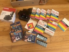 Polaroid Pronto SONAR OneStep SX-70 Camera w/ Expired Film & Flashbars AS-IS