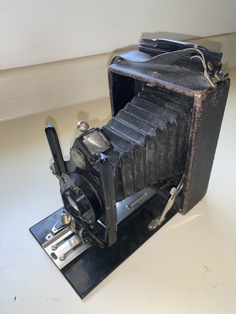 Antique Vintage Folding Camera Vario Rodenstock Munchen 1:6.5 f = 13.5 cm