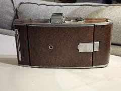 Vintage Polaroid Speedliner Model 95B Folding Instant Film Camera Brown Leather