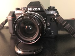 Nikon N2020 AF Camera Body W/ Nikkor 28mm 1:3.5 Lense And Strap