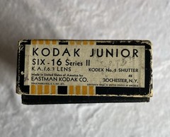 Kodak Junior Six 16 Series II Camera Vintage 1930s, Original Box, Exposure Guide