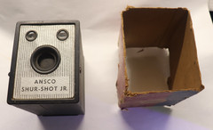 Vintage Ansco Shur-Shot Jr. Box Camera with Original Box – 120 Film