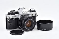 Canon AE-1 PROGRAM Camera / Canon Lens FD 50mm 1.8, BS-52 Lens Hood, c-1985