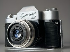 Vintage Zenit-3M SLR Film Camera 35mm Leather Case by KMZ USSR 1962-1970
