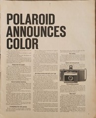 1963 Polaroid color film camera Vintage Ad 14 x 10 process