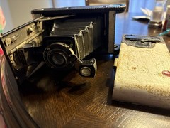 VINTAGE Kodak Folding Camera NO. 1 Pocket W/ Original Case Leather Untested