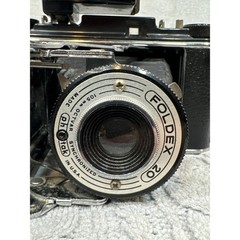 Vintage Pho-Tak Foldex 20 Folding Camera 105mm Octvar Lens with Flash Unit USA