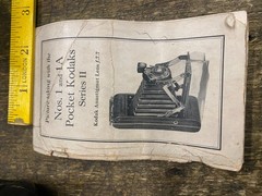 1914 Vtg Eastman Kodak No.1A Model Folding Camera w/ Case Instructions Pocket!