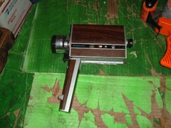 Vintage movie camera Super 8 show master 826 Black & Wood Grain Untested