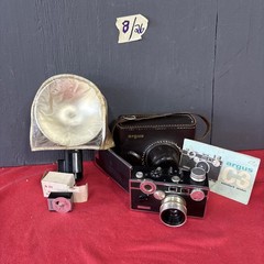 1P-Vintage ARGUS C-3 Rangefinder Camera The Brick 3.5 50 mm Cintar Lens UNTESTED