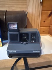 Vintage Polaroid Impulse 600 Camera w/Pop-Up Flash & Strap Film And Case